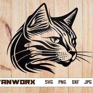 Faccia di gatto Svg / Faccia di gatto carino Svg / gattino divertente / Gatto SVG / Faccia di animale / Faccia di gatto png / Faccia di gatto Svg File per Cricut / Png Dxf Jpg Eps