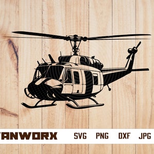 Huey Helicopter SVG | Chopper png | Military Chopper dxf | Army Helicopter cut file | Helicopter clipart | Huey png | Helicopter eps dxf png