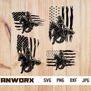US Rodeo Svg | US Rodeo Svg | Cowboy Svg | Western Cowboy Riding Horse svg | Rodeo Cowboy Svg | Rodeo Png | Cricut & Silhouette | Png Dxf