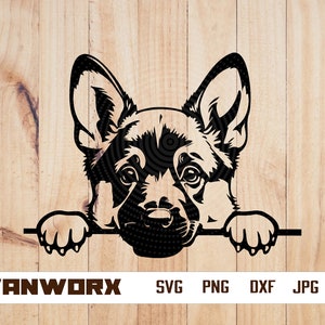 Cute Peeking German Shepherd Dog svg | Dog svg | Police Dog png | Dog clipart | Baby dog | vector graphic cut file laser | digital download