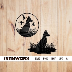 Hunter Scene svg / Dog Hunter svg / Hunting Scene / Hunting Scene png / Hunter png / Wildlife cutfile