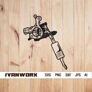 Tattoo Machine-svg | Tattoomachine png | Tattoo Machine-clipart | Tattoo Machine gesneden bestand | Tattoo Machine-stencil | Ontwerp van tattoo-machines