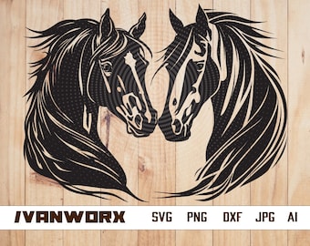 Caballo SVG / Caballo SVG / Archivo de corte de caballo / Silueta de caballo / Vector de caballo / Clipart de caballo / Diseños de caballo Svg / Animales Svg / Archivo de corte de animal