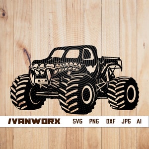 Monster Truck svg | Monster Truck png | Monster Truck T-shirt Design | Monster Truck dxf | Monster Truck stencil | Monster Truck Cut File