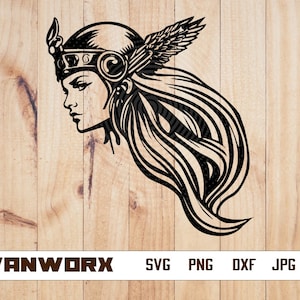 Valkyrie svg | Lady Warrior svg | Valkyrie Clipart | Warrior Woman Svg | Viking svg | Valhalla svg | Norse Mythology svg Stencil for Cricut