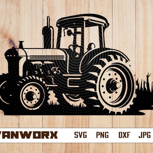 Tractor svg | Tractor png | Tractor clipart | Tractor vector | Tractor silhouette png | Tractor Cut file | Tractor dxf | Farm Tractor Design