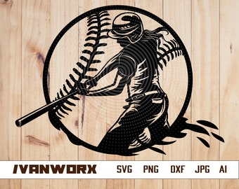 Softball Svg | Softball Player Clipart | Girl Sports Cut File | Softball Player Stencil | Softball Tshirt Design | Softball Player Png