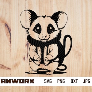 Hipster Possum svg | Cute Possum png | Animal Face Svg | Animals Svg | Wild Animals svg | Possum Vector | Animal Silhouette svg | Possum svg