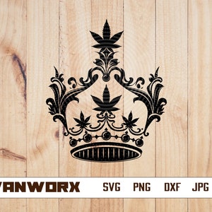 Weed Crown svg | Cannabis King Clipart | Marijuana Prince Stencil | Royal High 420 Cut File | Smoking Joint Blunt dxf | Weed Crown png