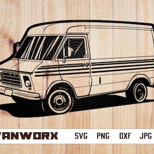 Van Svg / Road Vehicle Clipart / Large Transpo Vehicle Cut File / Sports Utility Vehicle Stencil / Van Owner T-shirt Design / Dxf / Png