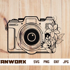 Blumen Kamera SVG | Kamera mit Blumen SVG | Blumen-Kamera-Svg | Fotografie SVG | Fotograf SVG | Kamera-Svg-Schnittdateien | Datei: Png, Dxf, Eps