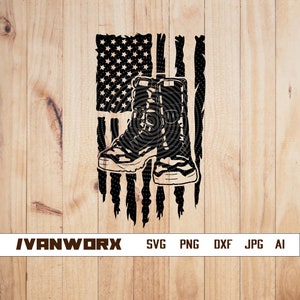 US Combat boots svg, military gear clipart, soldier shoes stencil, veteran dad gift idea, honor the brave shirt design, us army cut file,