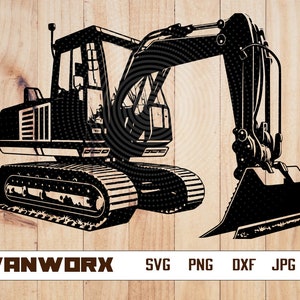 Bagger svg | Bagger Clipart | Bagger Cutfile | Bagger png | Schweres Gerät svg | Konstruktion Monogramm dxf | Bagger Schablone