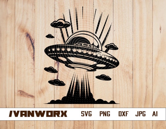 UFO svg| UFO png | Alien svg | UFO t-shirt design | ufo cut file | Alien png | Flying saucer svg | Ufo stencil | Alien Invasion svg | Alien