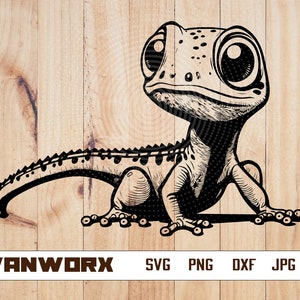 Gecko SVG | Lizard SVG | Reptile SVG | Komodo Lizard png | Gecko png | Cute Gecko clipart | Lizard cutfile | Bearded Dragon stencil | Eps Ai