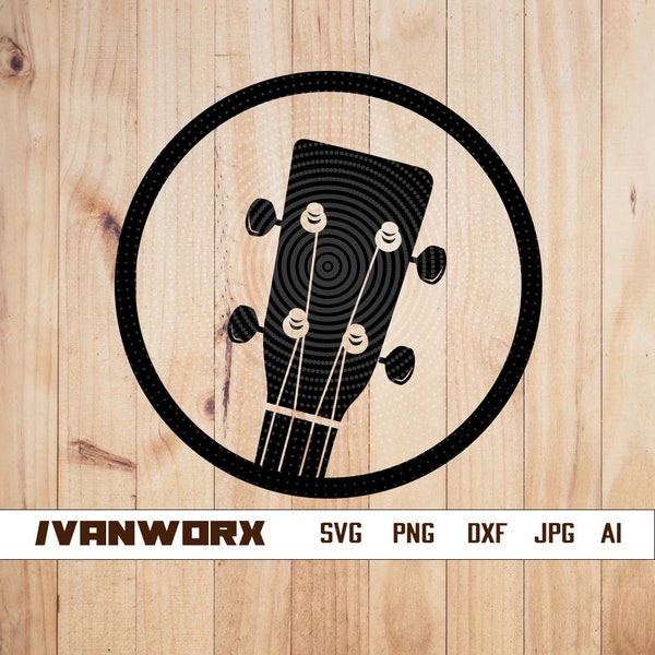 Ukulele svg | Musical Instrument png | Instrument cut file | String Instrument T-shirt Design | files for cricut, svg, png, dxf