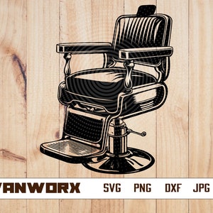 Barber Chair SVG | Barber Shop SVG | Hair Stylist SVG | Shave Groom Gentleman | Cutting File Cuttable Clipart Vector Digital Dxf Png Eps Ai