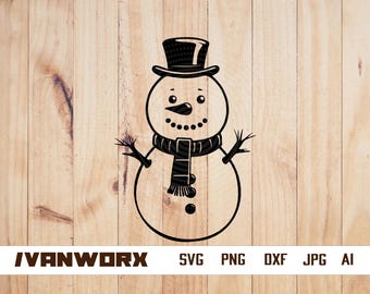 Snowman SVG | Merry Christmas SVG | Christmas Snowman SVG | Snowflake Svg | Winter Svg | Snow Svg | Christmas Trees Svg | Cute Snowman svg