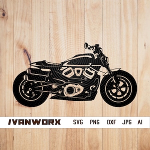 Motorcycle Svg | Big Bike Clipart | Biker Cut File | Biker Stencil | Motorcycle Tshirt Design | Motorbike Rider Dxf | Motorbike Png
