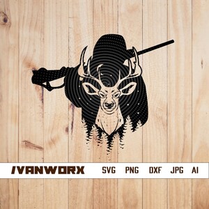 Deer Hunter Scene svg | Deer Hunter Scene png | Deer Hunter Scene Cut file | Deer Hunter Scene T-shirt Design | Deer Hunter Scene Stencil