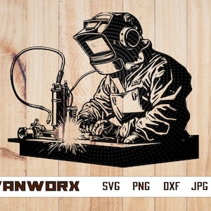 Welder Svg |Metal Welder Clipart |Welder life Cut File | Iron welder Stencil |Welding Man T-shirt Design | Skilled Dad Dxf | Metal Torch PNG