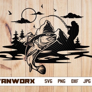 Red Drum fish svg | River fishing clipart | Fresh water stencil | Red Drum Fish png | Fishing day t-shirt design png | Lake fish cut file