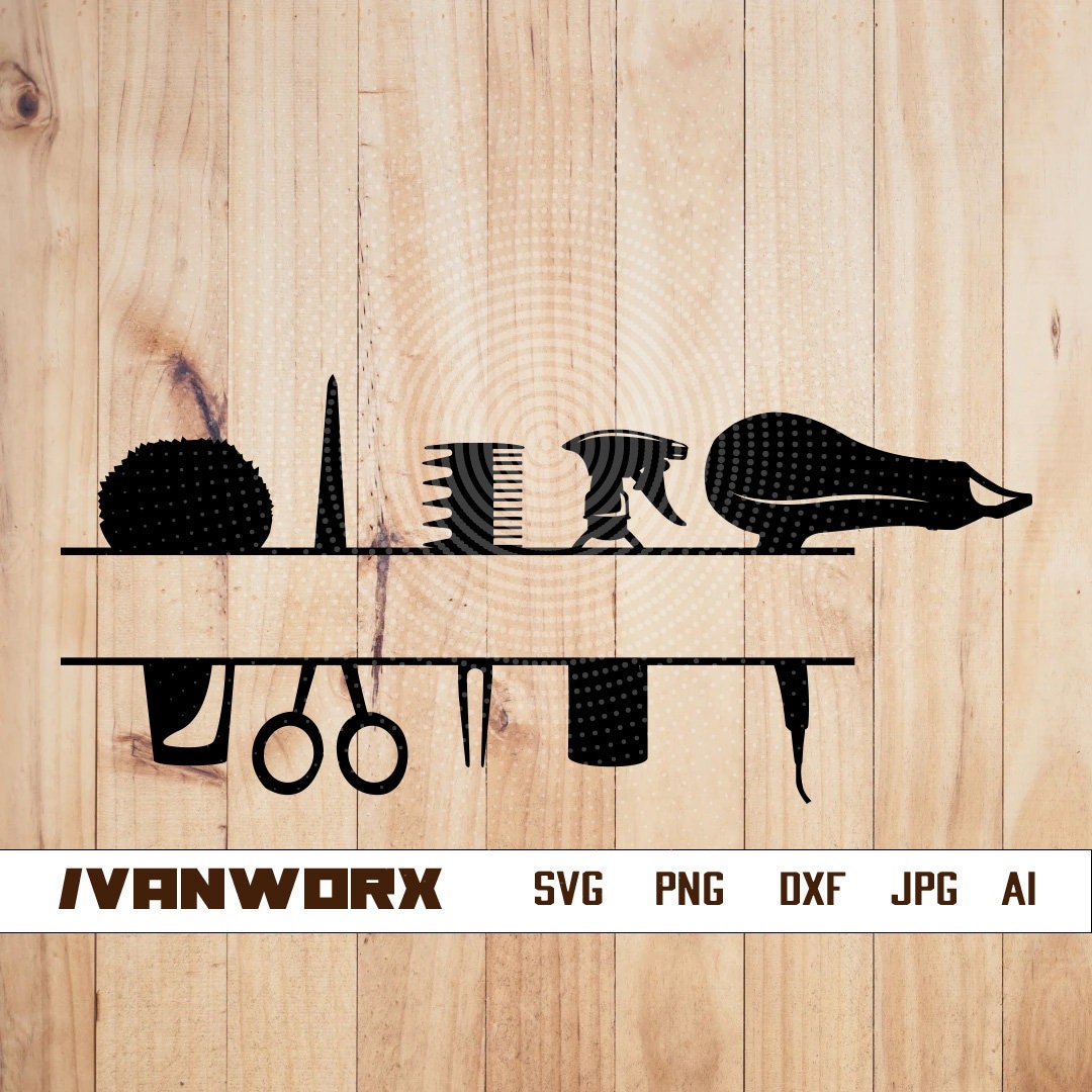 Hair Dresser Tools Svg Parlor Tools Png Parlor Tools Cut File Salon