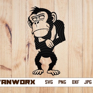 Cute Monkey Svg | Monkey Svg | Monkey Clipart | Monkey Png | Monkey Head | Monkey Cut Files For Cricut  | Monkey Silhouette | Animals Dxf
