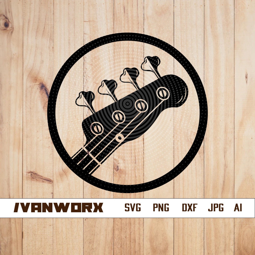 Bass Guitar Svg Musical Instrument Png String Instrument T-shirt Design ...