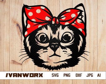 Cute Cat face Svg | Cat face Svg | funny kitty | Cat SVG | Animal face | Cat face  png | Cat face Svg Files for Cricut | Png Dxf Jpg Eps