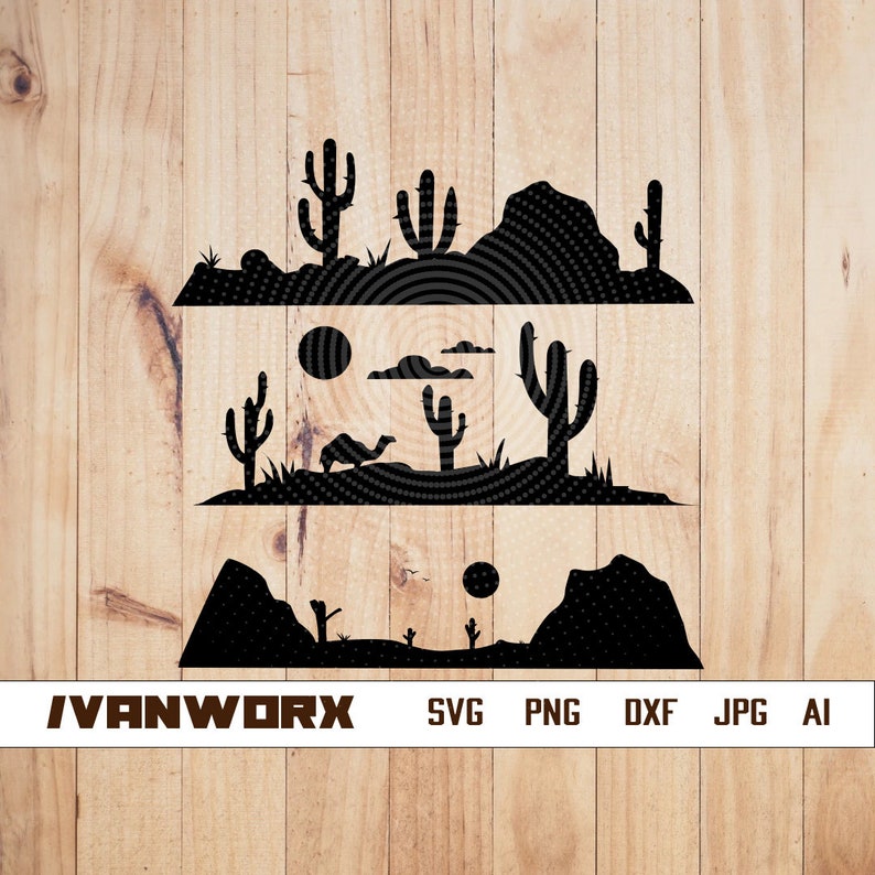 Desert Svg Desert Scene Clipart Desert Scene Cut File Desert Scene