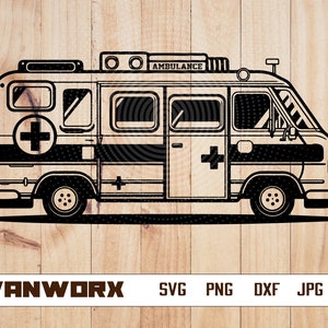 Ambulance SVG | Paramedic SVG | Ems Emt Rescue Illustration Decal Graphics | Emergency Vehicle svg | Ambulance png | Ambulance dxf | Eps Ai