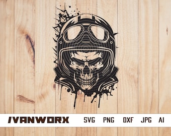 Biker Skull Svg File || Skull Biker Shirt || Motorbike Svg || Big Bike svg || Biker svg || Biker shirt || Biker Monogram || Biker cut files