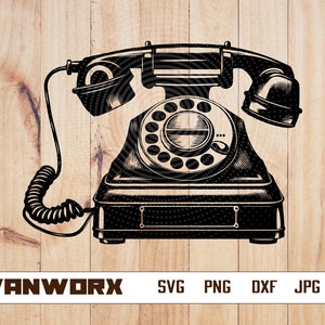 Vintage Telephone svg | Telephone png | Vintage svg | Classic Telephone dxf | Telephone stencil | Communication svg | Telephone svg files
