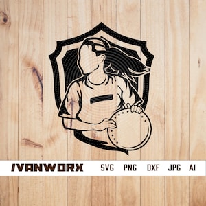 Frisbee svg | Ultimate Sport png | Frisbee Girl cut file | Frisbee Clipart | Disc Golf svg | Frisbee T-shirt Design | Frisbee Ultimate png