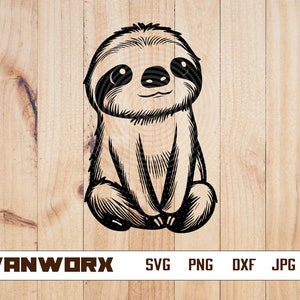 Cute Sloth SVG File | Sloth png | Sloth Clipart | Baby Sloth Svg | Animal Head Svg | Sloth Cut Files | Svg Files for Cricut and Silhouette