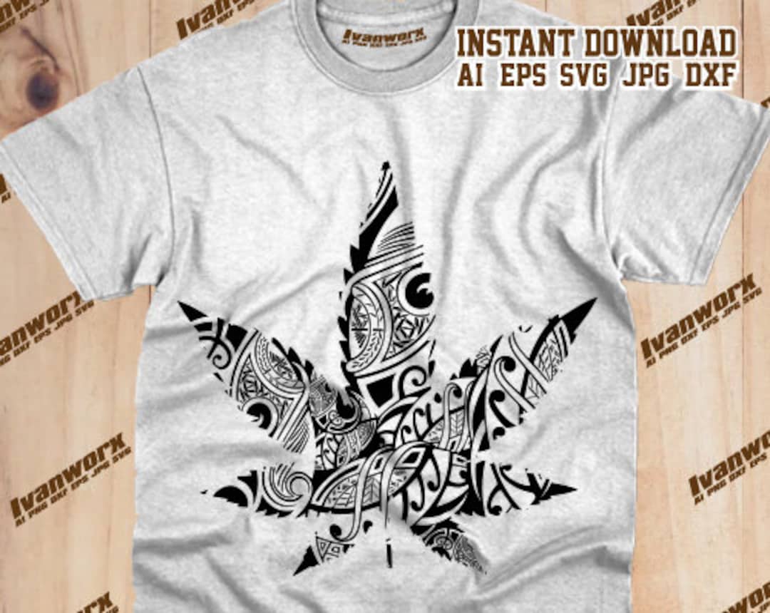 Tribal Weed Leaf SVG Marijuana Leaf SVG Cannabis Leaf SVG Cannabis T