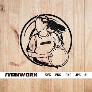 Frisbee svg | Ultimate Sport png | Frisbee Girl cut file | Frisbee Clipart | Disc Golf svg | Frisbee T-shirt Design | Frisbee Ultimate png