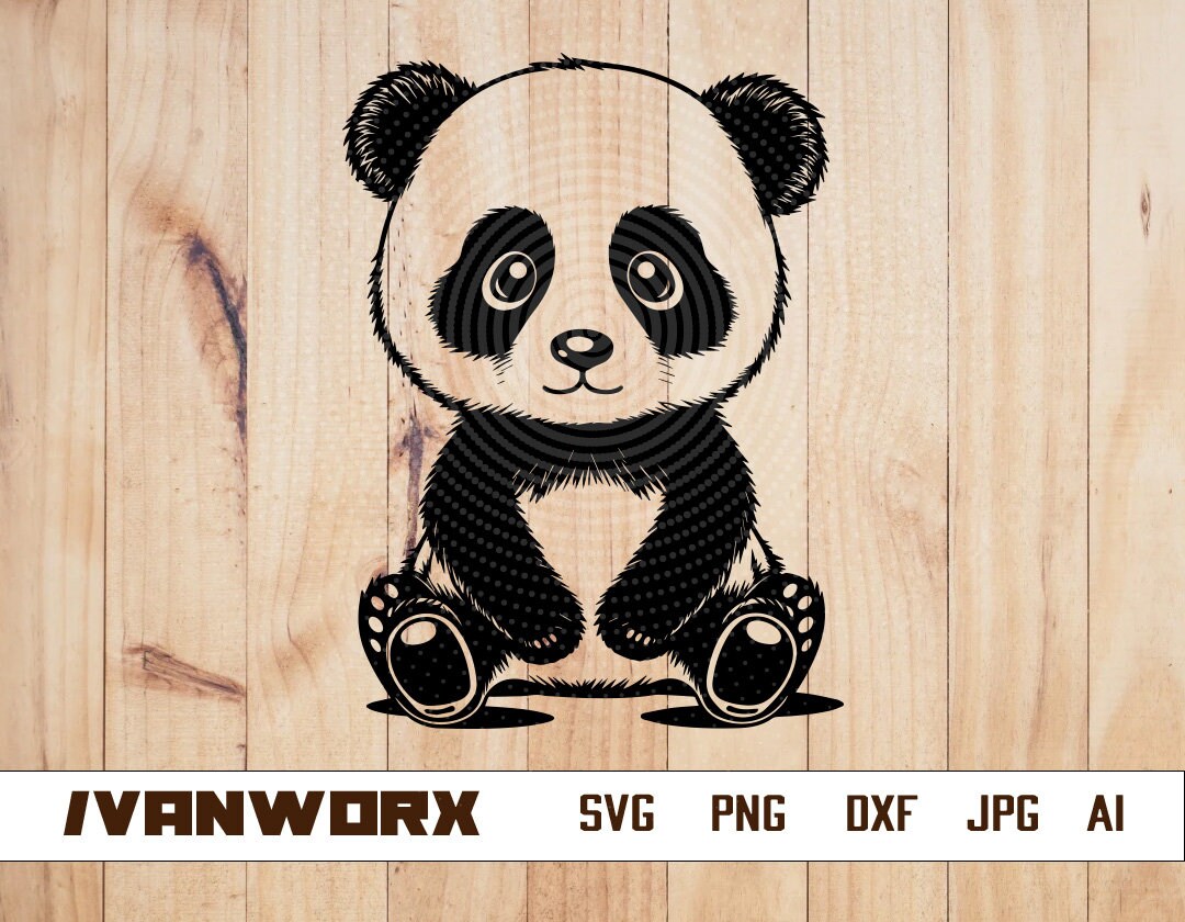 Cute Panda Svg Panda Bear Clipart Peeking Panda Cut File - Etsy
