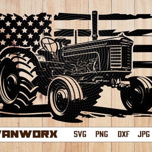 US Tractor svg | Tractor png | Tractor clipart | Tractor vector | Tractor silhouette png | Tractor Cut file | Tractor | Farm Tractor Design