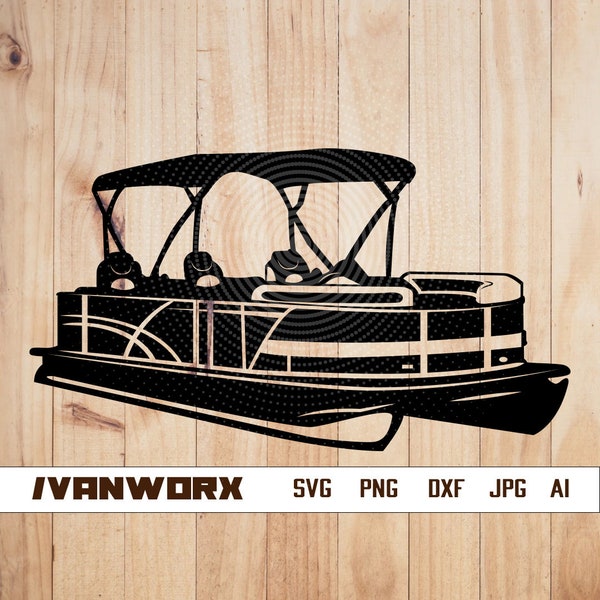 Pontoon svg | Pontoon png | Pontoon clipart | Pontoon vector | Pontoon silhouette png | Pontoon cut | Pontoon Boat svg | Pontoon Boat Design