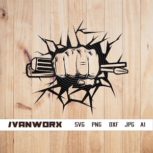 Fist with screwdrivers svg | Punch Carpenter Svg File | Carpenter Svg | Carpenter Shirt | Hammer Png | Hammer Svg | Fist svg | Cutting Files