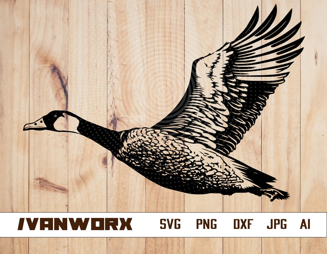 Flying Goose SVG Mallard Duck SVG Duck Hunting SVG Decals Graphics