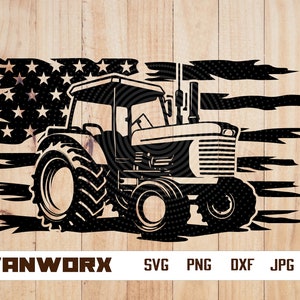 US Farm Tractor svg | Tractor png | Farm life stencil  | Farm Transportation Cut File | Tractor Cricut Cutting File Clipart Vector Digital