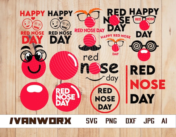 Red Nose Day svg | Red nose png | Red nose day designs clipart | Red nose cut file | Red Nose Day bundle svg | Red nose files for cricut