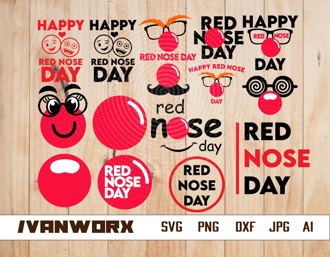 Red Nose Day Svg Red Nose Png Red Nose Day Designs Clipart Red Nose Cut