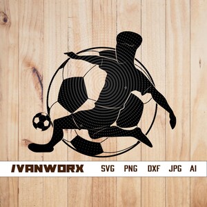 Soccer Player Svg | Soccer Player Clipart | Soccer Player Cut File | Soccer Player Stencil | Soccer Player Tshirt Design | Soccer Player Png