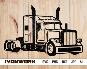 Truck svg | Semi Truck png | Semi Truck clipart | Semi Truck vector | Semi Truck silhouette png | Semi Truck Cut file | Semi Truck dxf