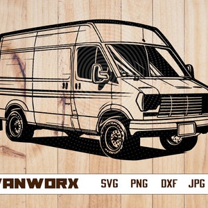 Camioneta de carga Svg / Clipart de vehículo de entrega / Archivo de corte de vehículo de transporte grande / Plantilla de camión de envío / Diseño de camiseta de propietario de camioneta / Dxf / Png