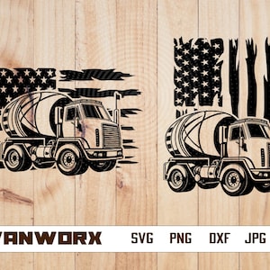 Us Concrete Mixer Truck Svg | Truck Svg | Construction Svg | Cement Mixer Svg | Mixer Truck Clipart | Construction Truck Svg | Truck Clipart